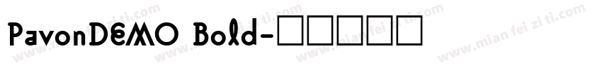 PavonDEMO Bold字体转换